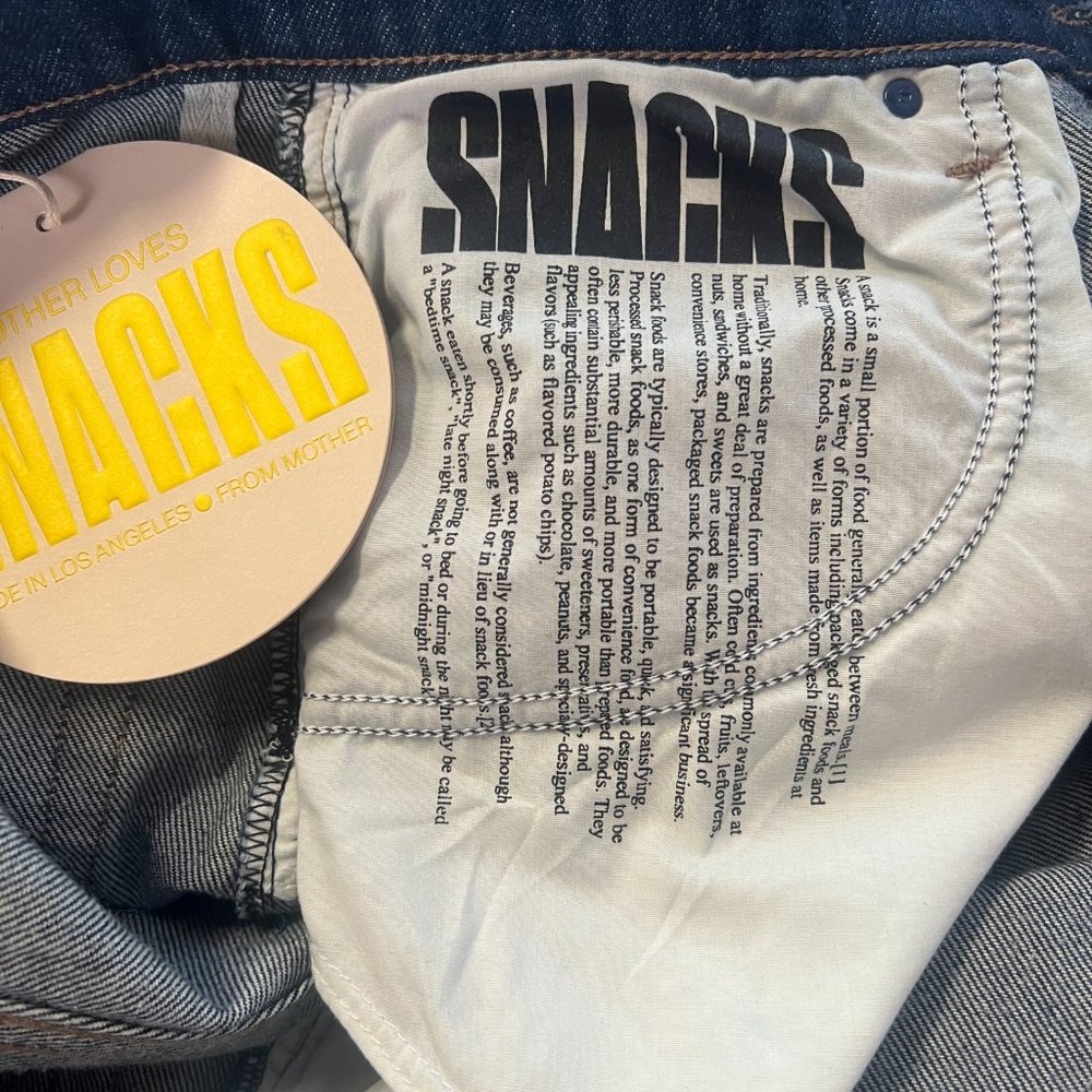 MOTHER SNACKS! The Funnel Sneak Jeans Size-31/Color: COLD BREW NWT - Picture 6 of 11